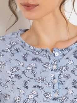 Pijama azul de algodón
