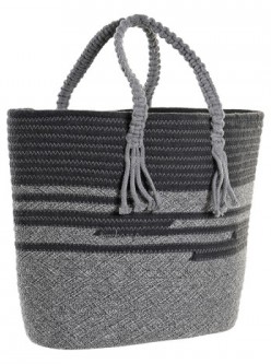 Bolso gris de algodón