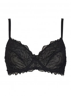 Sujetador negro con aros, Roses Lace.