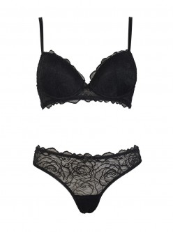 Sujetador negro con foam, Roses Lace