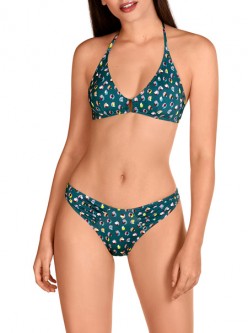 Bikini Triangular Manchas Turquesa