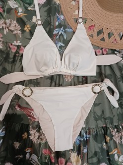 Bikini halter crema Marilyn