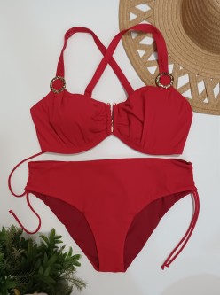 Bikini rojo con aros Marilyn