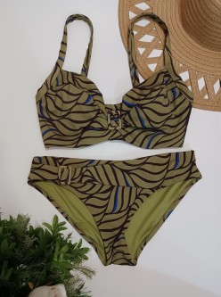 Bikini kaki Rivero, slip medio