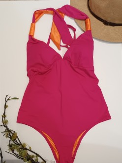 Bañador halter fucsia, Pop