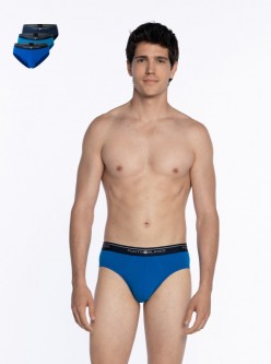 Pack-3 Slip Colores Punto Blanco
