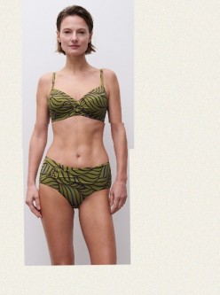 Bikini kaki Rivero, slip alto.