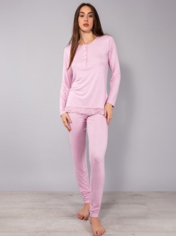 Pijama abierto rosa