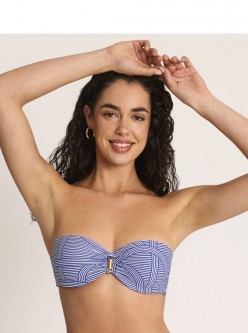 Top bikini bandó azul Reviere