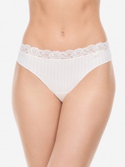 Tanga de algodón con canalé