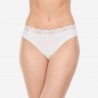 Tanga de algodón con canalé
