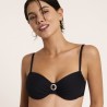 Sujetador negro con aros Solstice.