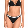Bikini triangular cenefa blanca