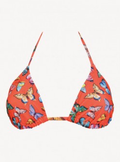 Bikini de cortina Mariposas rojo