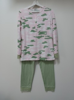 Pijama Camuflaje, manga larga